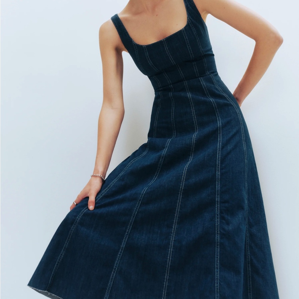 Reformation amory denim dress